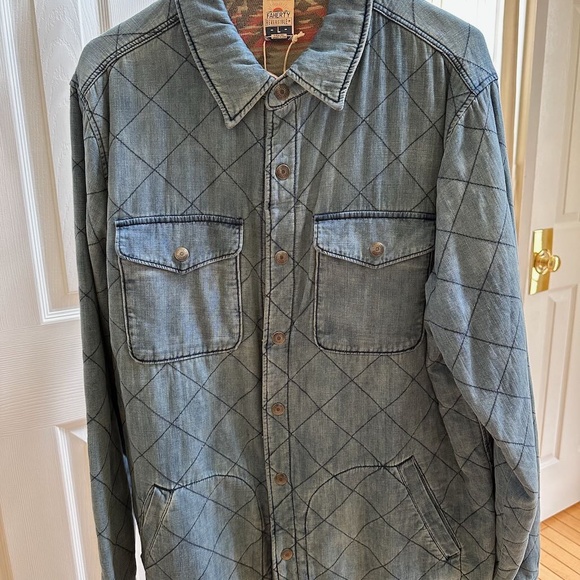 Faherty Men’s Bondi Reversible Jacket Doug Good Feather Size Large - Picture 1 of 13